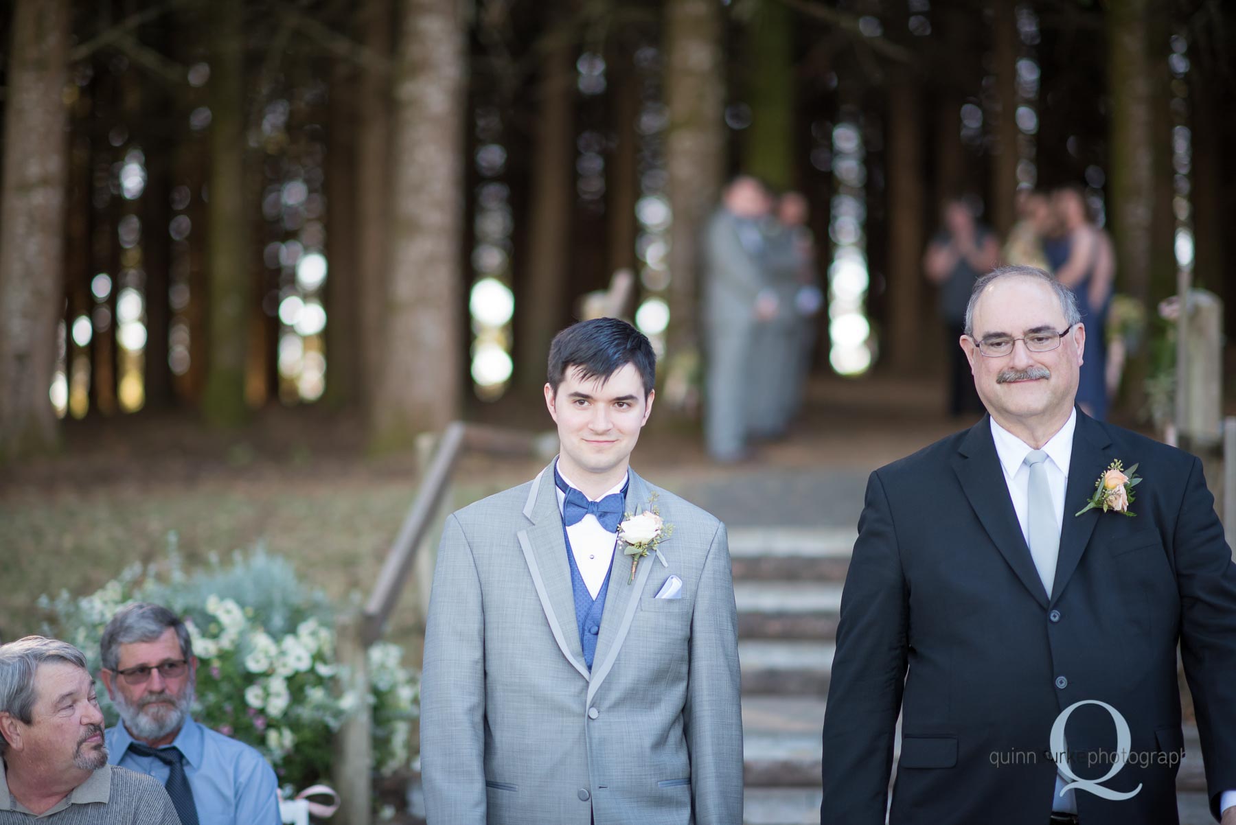 groom and dad at Perryhill Farm wedding