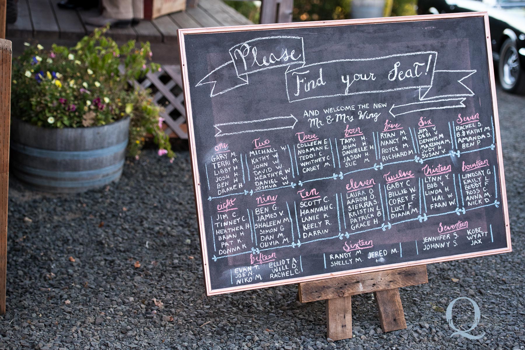 chalkboard sign at Perryhill Farm