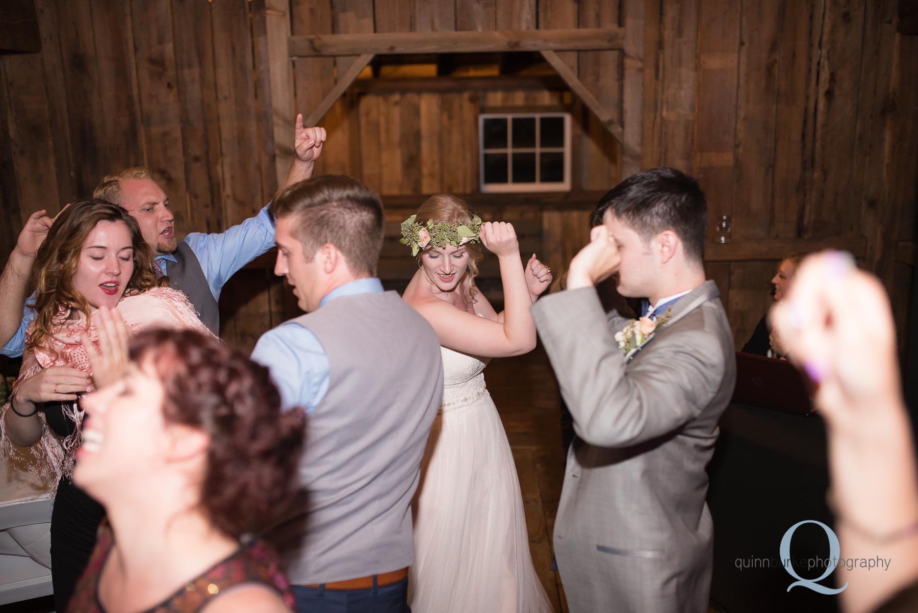 reception dancing at Perryhill Farm wedding