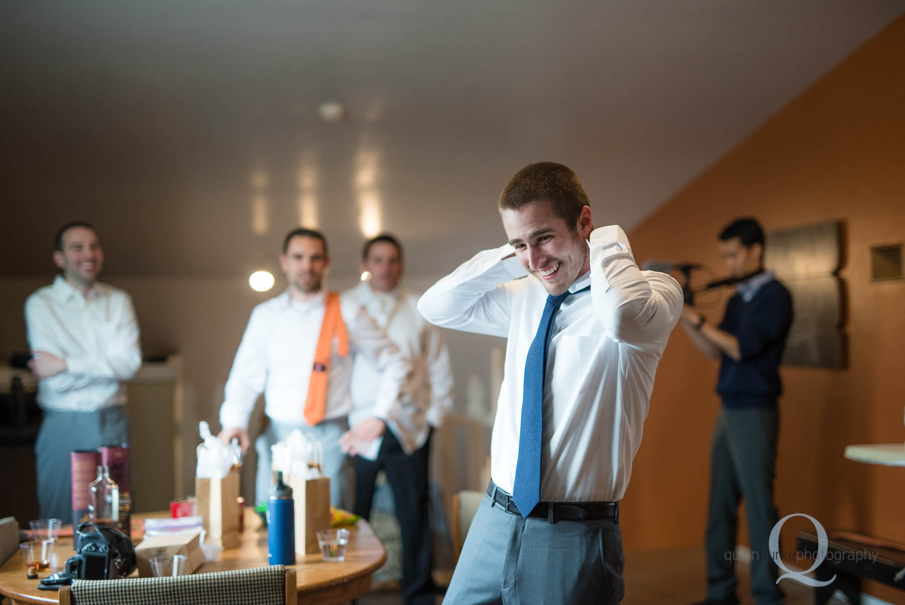 groom getting ready atGreen Villa Barn wedding