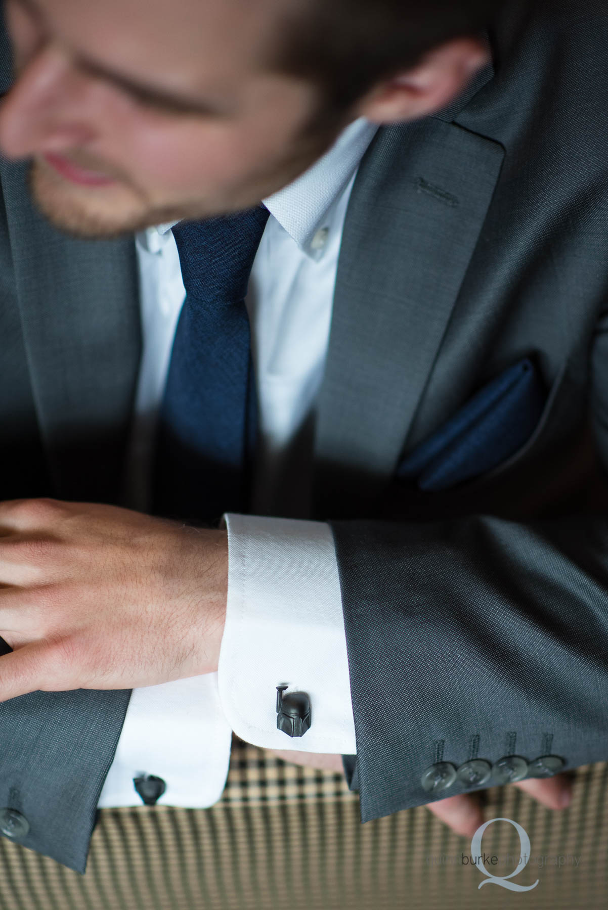 groom cufflinks starwars Green Villa Barn