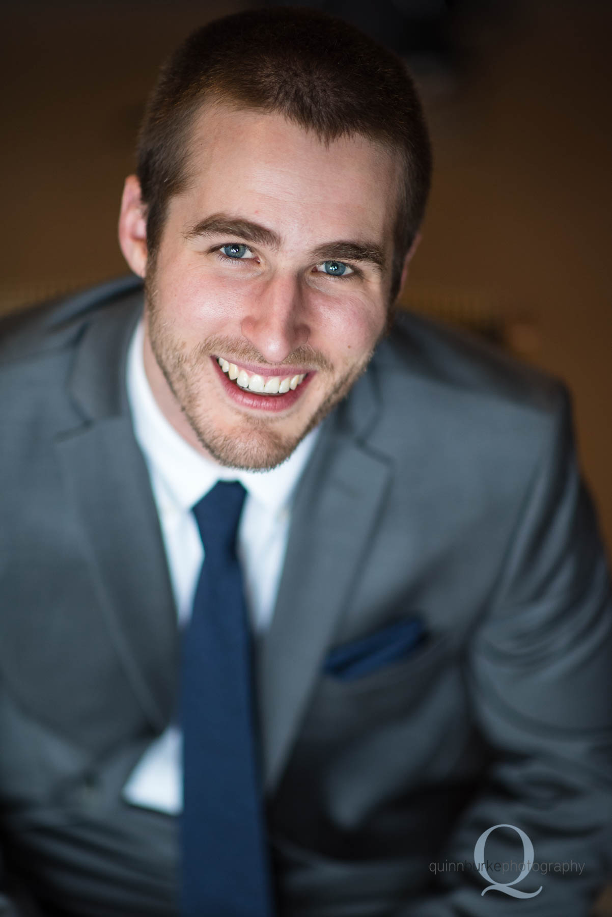 groom dressed for wedding at Green Villa Barn