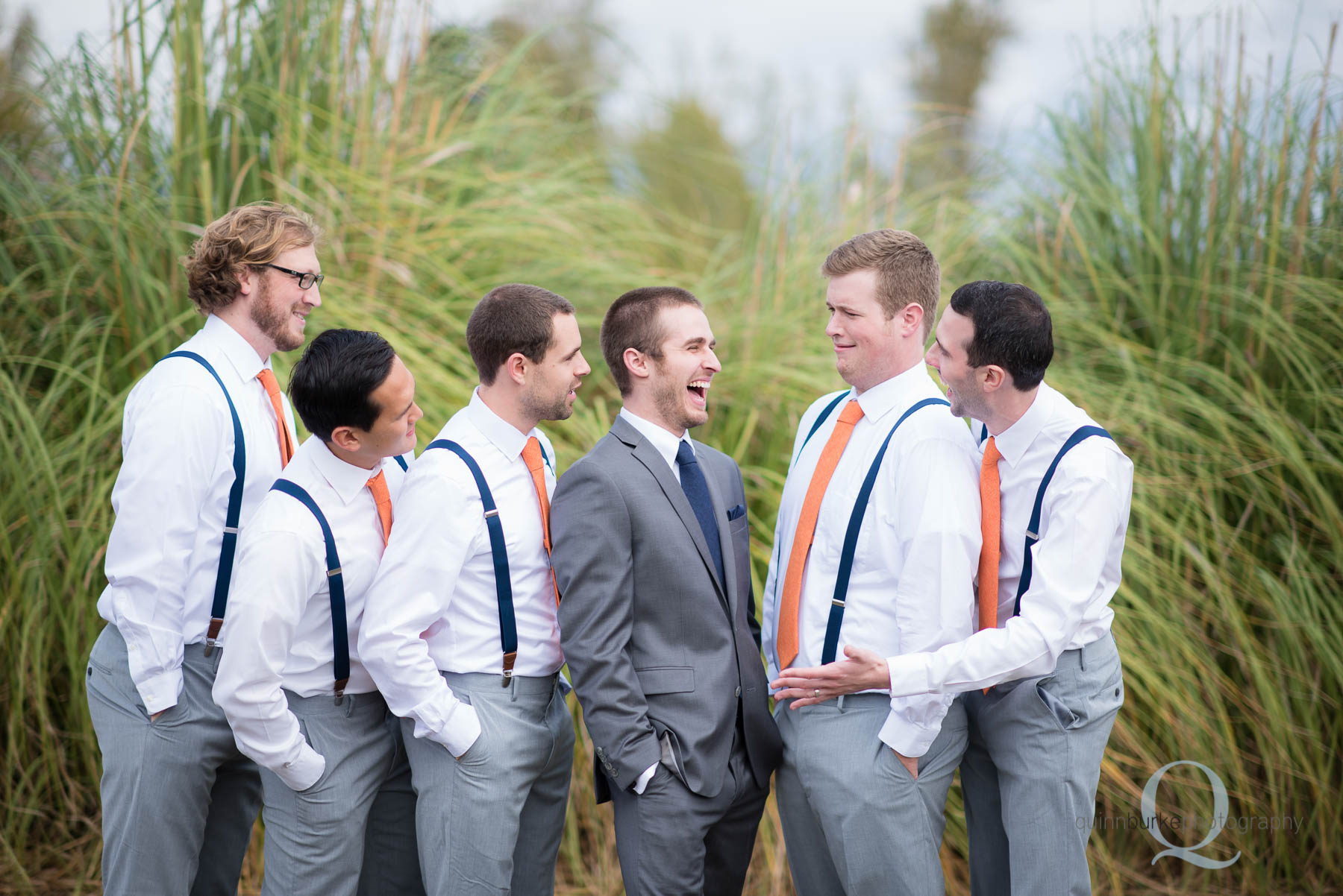 groom and groomsmen in salem oregon Green Villa Barn wedding