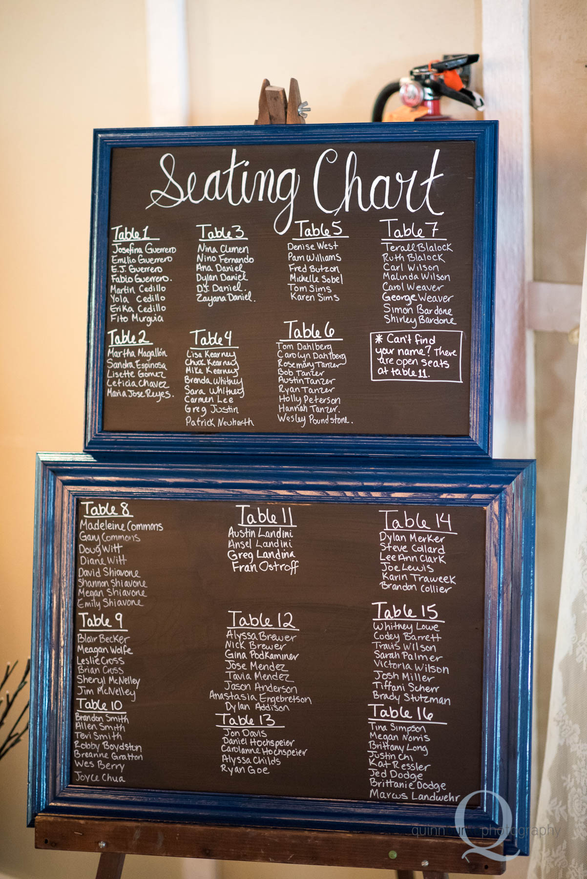 seating chart chalkboard sign wedding