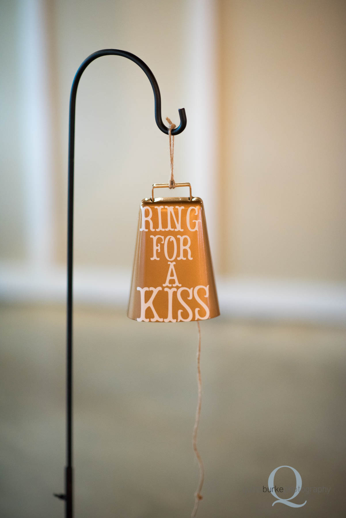 ring for a kiss cowbell wedding decoration Green Villa Barn