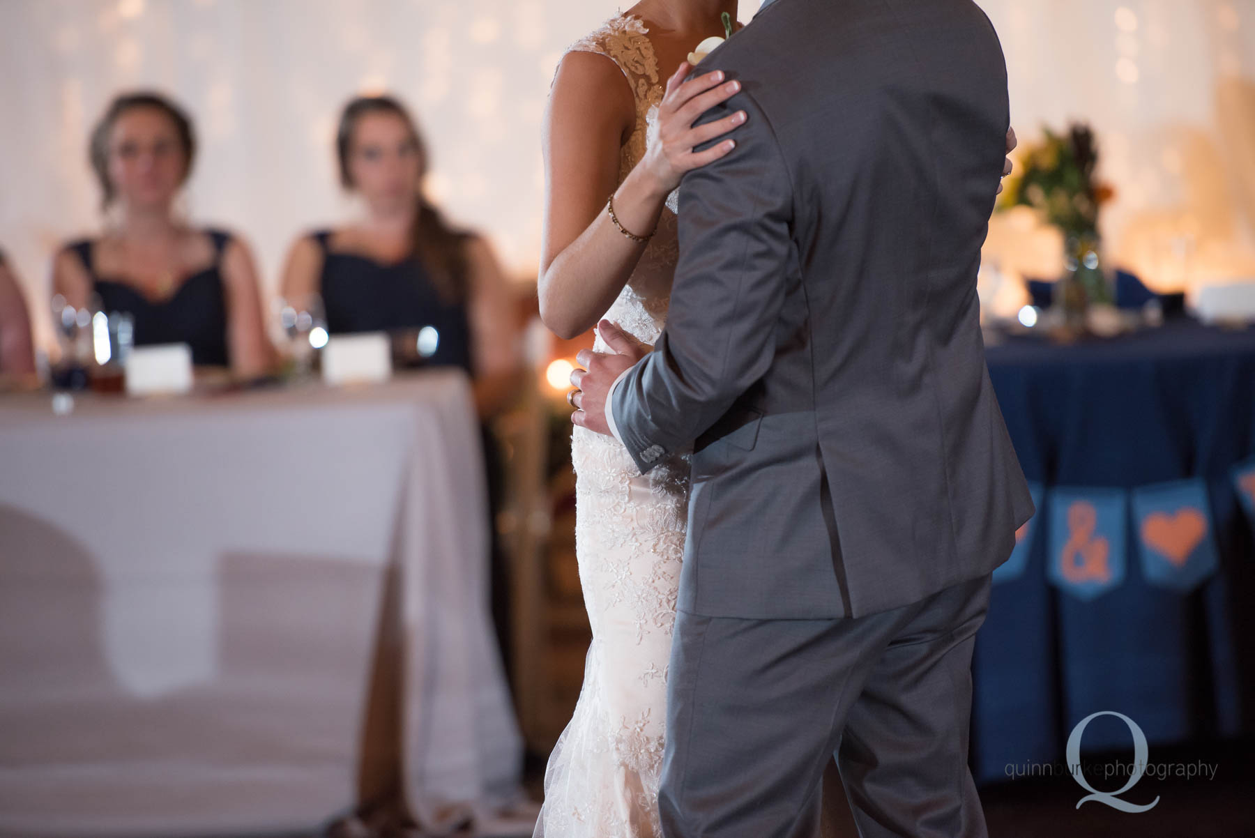 Green Villa Barn wedding first dance in barn