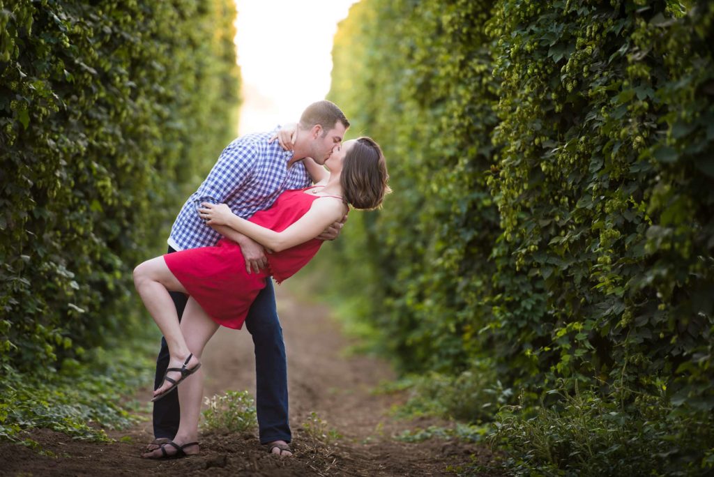 engagement dip kiss golden sun rogue hop farm salem oregon